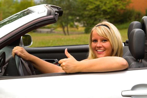 Beautiful woman driver