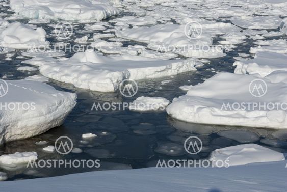 Snow and ice of Antarctica.