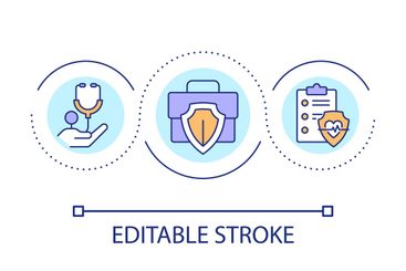 Occupational safety and health loop concept icon