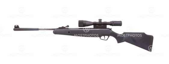 Air rifle isolated over white