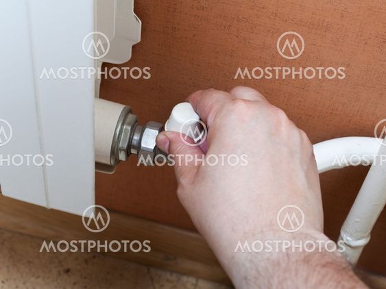 thermostat of home heat radiator