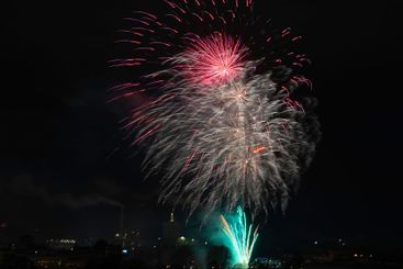 Fyrverkeri över Eskilstuna