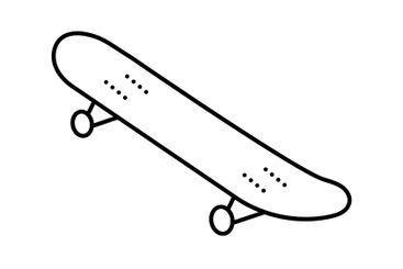 skateboard skate sport line icon vector illustration
