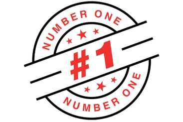 Number 1 Letter Rubber Stamp Vector Template