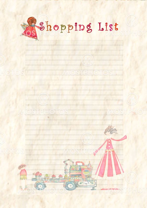 shopping list