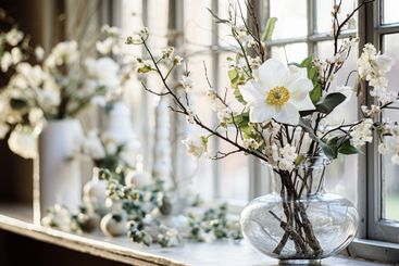 Floral arrangement with winter, autumn or early spring...