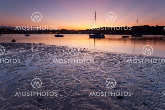 Nightfall in San Vicente de la Barquera, Cantabria (Spain)