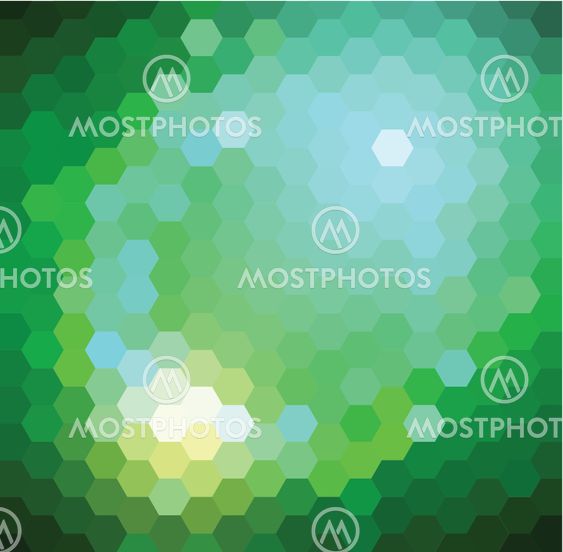 Green Hexagonal Pattern