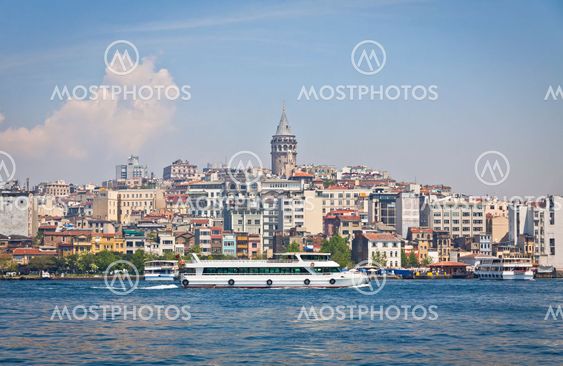 Beyoglu historic district and Galata tower in Istanbul