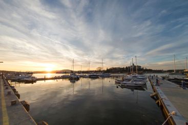 Sunset view of the port of Sozopol, Bulgaria