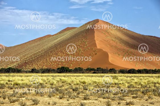 vast orange dune at Sossusvlei namib naukluft park namibia