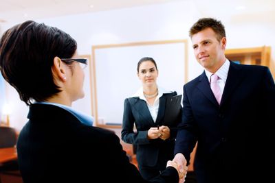Business handshake�