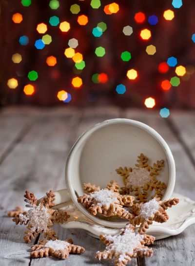 Christmas cookies in cup