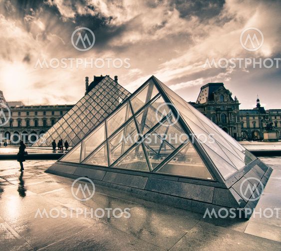 Architectural Detail of Paris in Winter