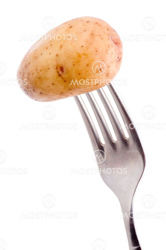 potato with fork