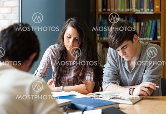 Students preparing the examinations