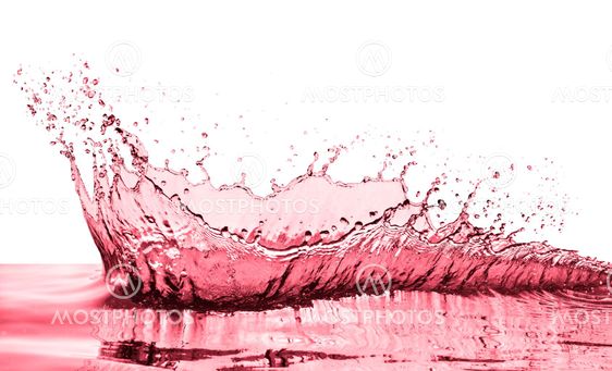 splashing red wine