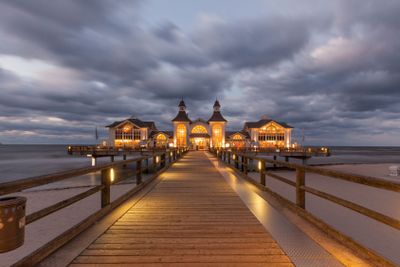 Sellin, Ruegen, Pier at dusk