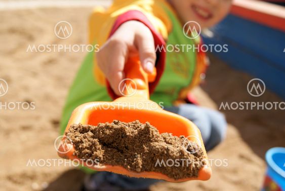 Girl with shovel