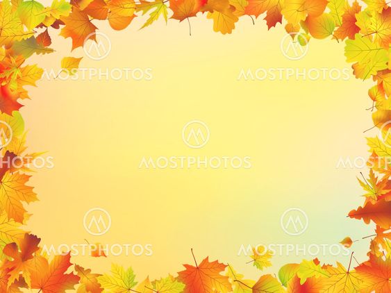 Fall leaves frame