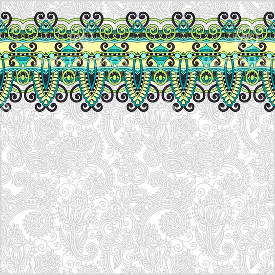 ornamental background with flower ribbon, stripe pattern, greeting card