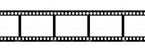 Filmstrip on white background