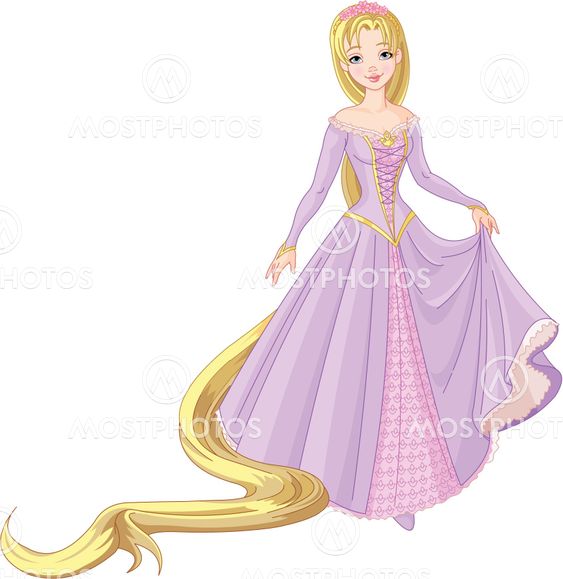 Vackra prinsessan Rapunzel