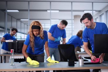 Diverse Cleaning Team Provides Professional Janitor...