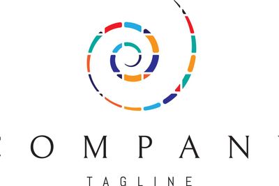 On the logo is an abstract image of a spiral of...