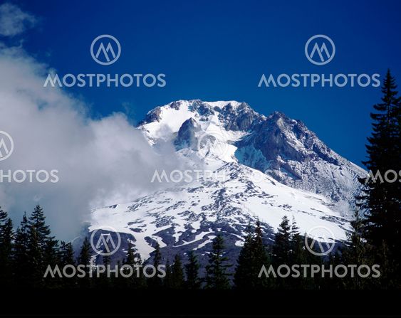 South Side of Mount Hood in winter, Oregon