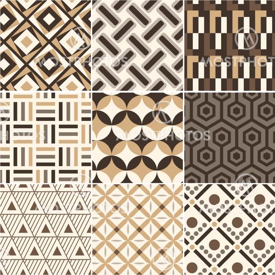 seamless gold geometric retro pattern