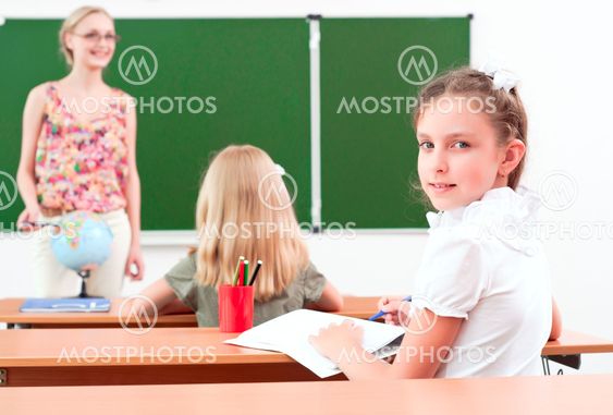 portrait of the girl in the class
