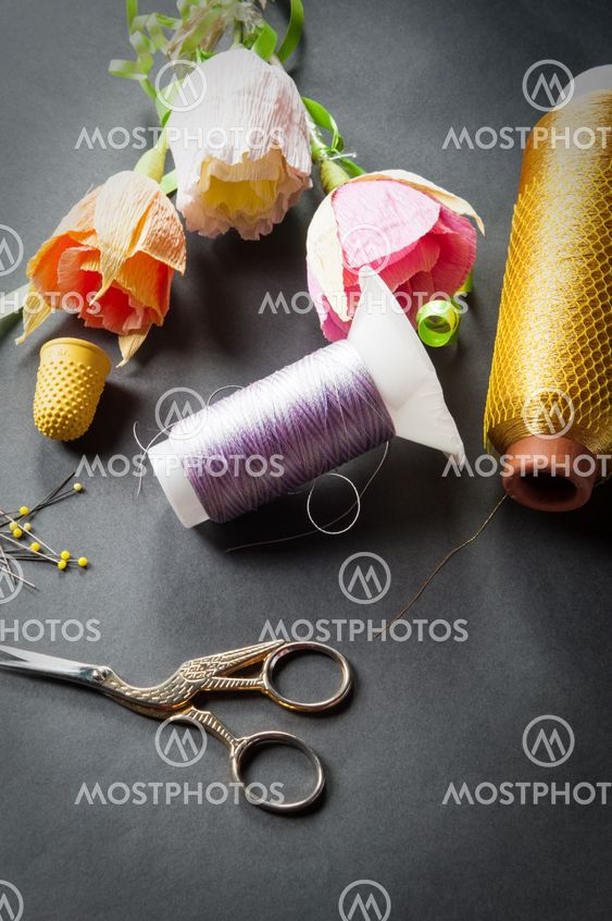 sewing tools with scissors