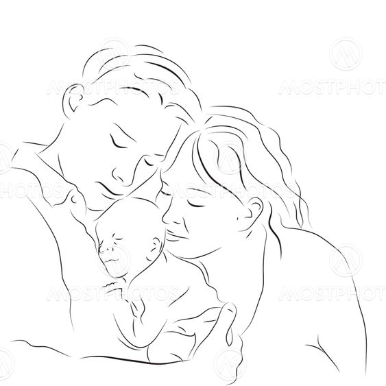 Föräldrar med en newborn