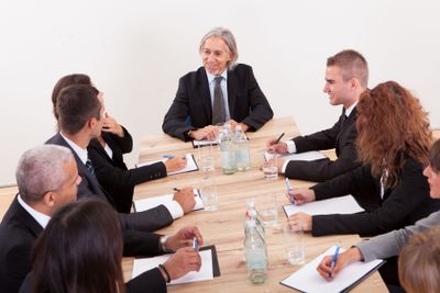 Portrait Of A Serious Business Men And Women