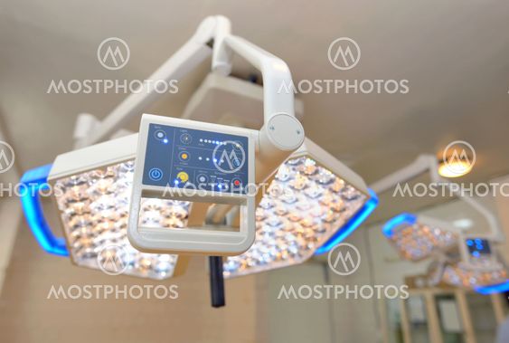Display of surgical lamps