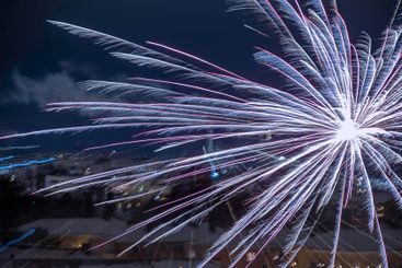 Abstrakt bild på fyrverkeri