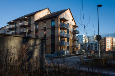 Residential area in Scandinavia, Wooden multi-storey 