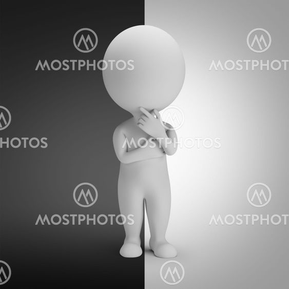 3d small people - positive or negative
