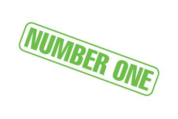 Number 1 Letter Rubber Stamp Vector Template