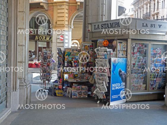 Newspaper stand in Turin