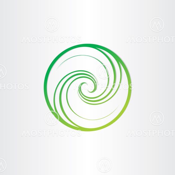 eco spyral green circle icon