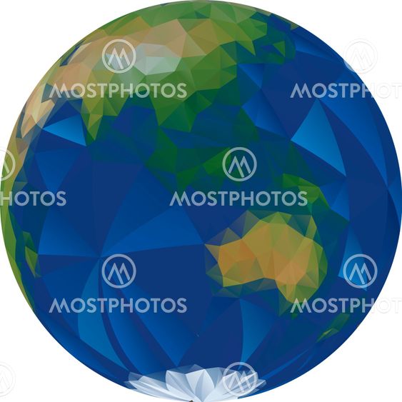 Low Poly World Globe