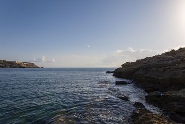 Seaside landscape in the Kalithea area of ​​Rhodes Greece