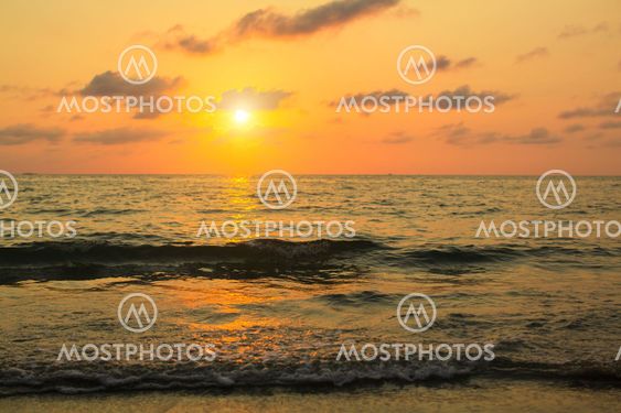 Beautiful sunset over the sea.