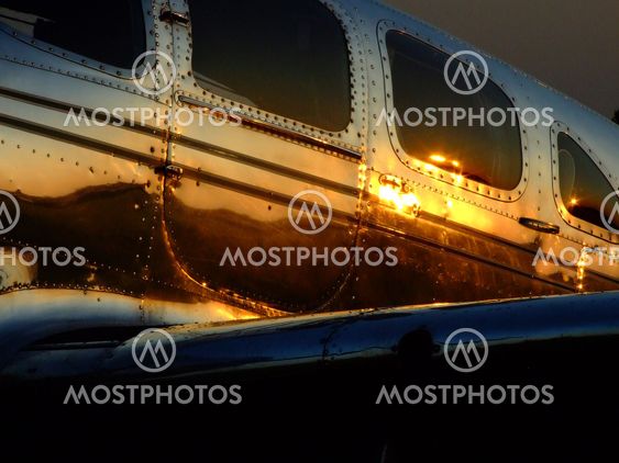 Polished aeroplane fuselage