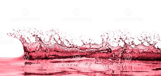 splashing red wine