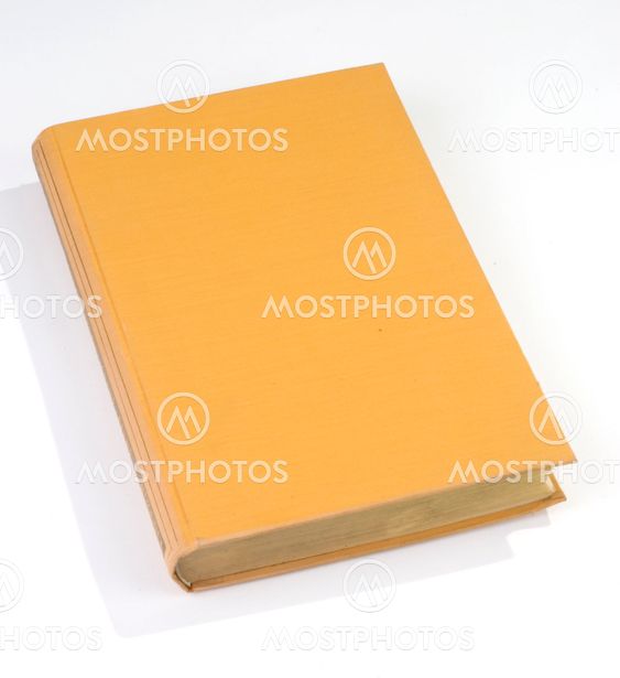 Blank old book cover yellow