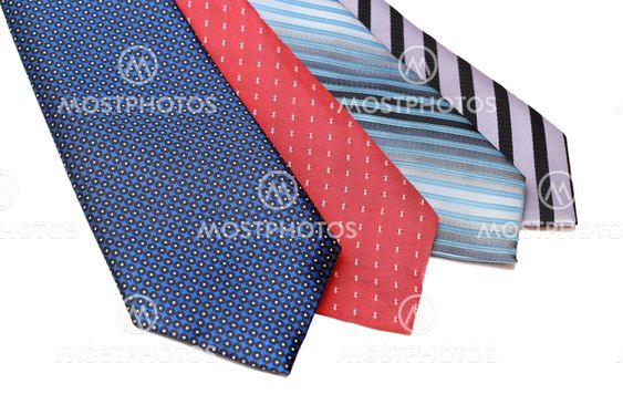 Tie the group of objects isolated on white background