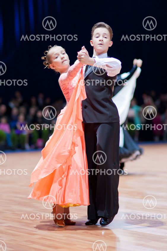 MINSK-BELARUS, OCTOBER 9: Unidentified Dance Couple performs Juvenal Standard Program on The Style Open Cup WDSF Championship, on October 9, 2011 in Minsk, Belarus